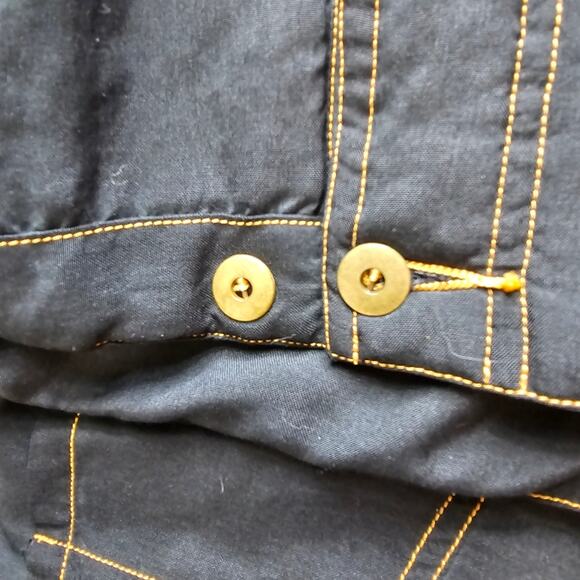 Go Silk For L'Zinger Vintage Silk Black Utility Jacket Size 1 *FLAWS* - Picture 9 of 15